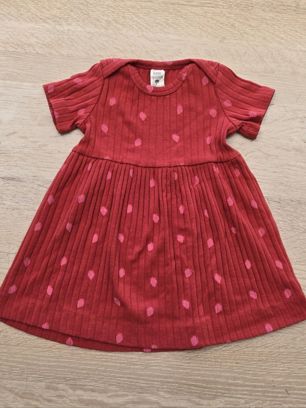 kate quinn Red Strawberry Knit Dress 6-12M